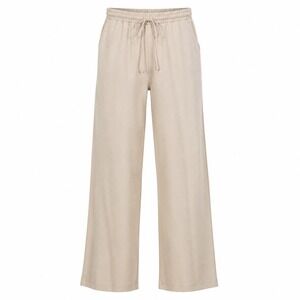 Womens Pants XXL Polyester Beige Wide Leg High Waist Minimalist Drawstring NWT